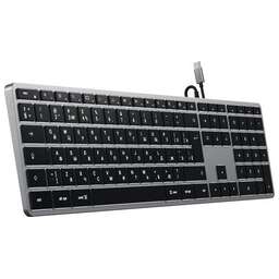 SATECHI Клавиатура Slim W3 USB-C Wired Keyboard-RU. Раскладка - Русская. Цвет- Серый космос