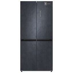 WEISSGAUFF Холодильник WCD 450 Rock Glass NoFrost Inverter 3-хкамерн. графит темный инвертер
