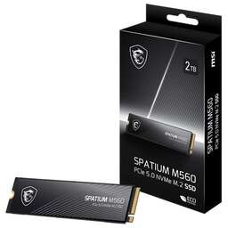 MSI Твердотельный накопитель SSD M.2 2280 2TB SPATIUM M560 Client SSD S78-440Q940-P83, PCIe Gen4x4 with NVMe, 3D TLC, R/ W 4900/ 4400