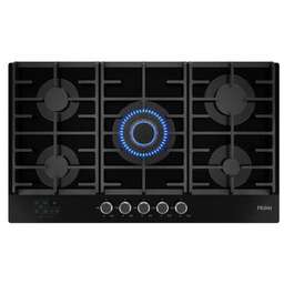 HAIER Газовая варочная панель HHX-G95CWSB, 5 конфорок, закаленное стекло, черный