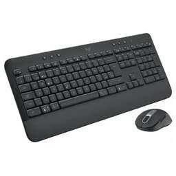 LOGITECH Комплект (клавиатура+мышь) MK650, USB, беспроводной, с гравировкой, черный [920-011013]