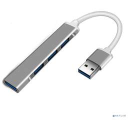 ORIENT CU-322, USB 3.0 (USB 3.1 Gen1)/USB 2.0 HUB 4 порта: 1xUSB3.0+3xUSB2.0, USB штекер тип А, алюминиевый корпус, серебристый (31234)