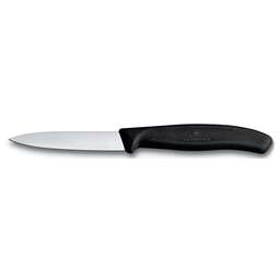 VICTORINOX Нож кухонный Swiss Classic (6.7603) стальной для чистки овощей и фруктов лезв.80мм прямая заточка черный