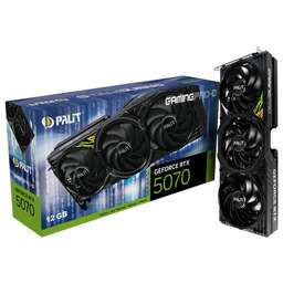 PALIT Видеокарта RTX5070 GAMINGPRO-S 12GB GDDR7 192bit 3xDP HDMI 3FAN RTL