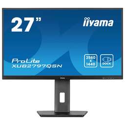 IIYAMA Монитор 27" ProLite XUB2797QSN-B2 черный IPS LED 16:9 HDMI M/M матовая HAS Piv 1300:1 300cd 178гр/178гр 2560x1440 100Hz DP Quad HD 2K (1440p) USB 6.1кг