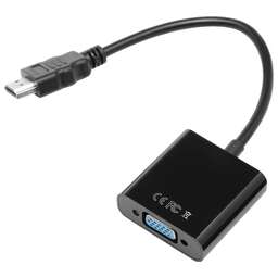 PREMIER Переходник аудио-видео 5-983 HDMI (m)/VGA (f)/Jack 3.5 (f) 0.15м. черный