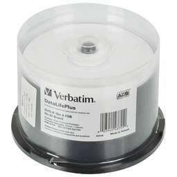 VERBATIM Диск DVD-R 4.7Gb 16x Cake Box (50шт) Printable (43755)