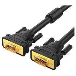 UGREEN Кабель аудио-видео VG101, VGA (m) - VGA (m), 3м, GOLD, ф/фильтр, черный [11631]
