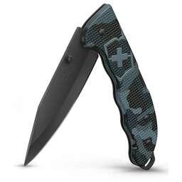 VICTORINOX Нож перочинный Evoke BSH Alox Navy (0.9425.DS222) 136мм 4функц. синий камуфляж подар.коробка