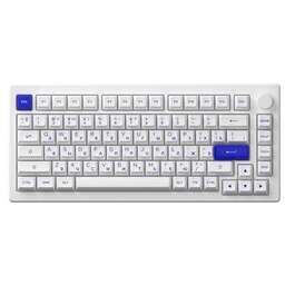 AKKO Клавиатура MOD007B, USB, Bluetooth/Радиоканал, белый + синий