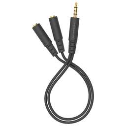 A4TECH Адаптер аудио AD-3P 2xJack 3.5 (f)/Jack 3.5 (m) 0.2м. черный