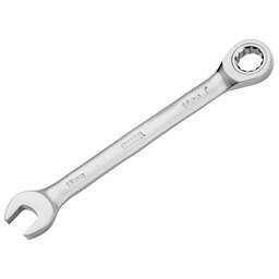 DENZEL Ключ комбинированный трещоточный, 15 мм, CrV, матовый хром 14709