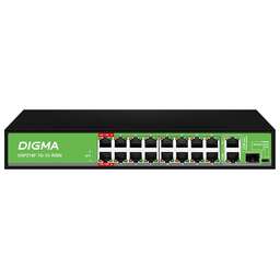 DIGMA Коммутатор DSP216F-1G-1C-R300, неуправляемый