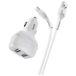 HOCO (6931474727763) Z36 White АЗУ 2USB 2.4A для micro USB