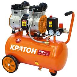КРАТОН Компрессор поршневой AC-260-24-OFHS безмасляный [3 01 01 055]