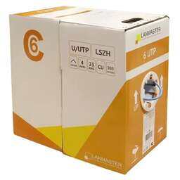 LANMASTER Кабель информационный LAN-6EUTP-HFLT-VI кат.6 UTP 4 пары 23AWG LSZH внутренний 305м фиолетовый