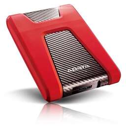 ADATA Жесткий диск внешний HD650 AHD650-1TU31-CRD 1TB 2.5" USB 3.1, LED indicator, Red, RTL (799130)