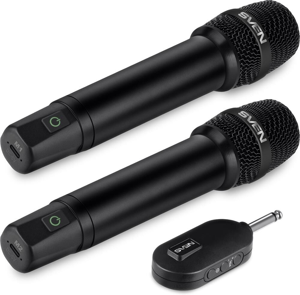 Набор микрофонов SVEN MK-742, черный (2.4GHz, 180mAh)