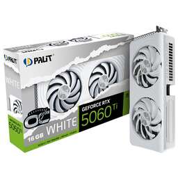 PALIT Видеокарта RTX5060Ti WHITE OC 16GB GDDR7 128bit 3xDP HDMI 2FAN RTL