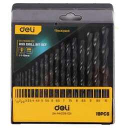 DELI Набор сверл DH-MHZ019-ED1, по металлу, цилиндрический, 19шт