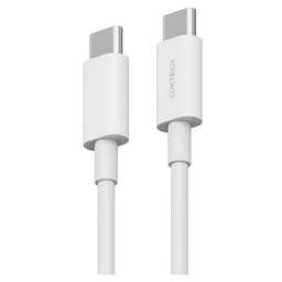 CUKTECH Кабель KLC-5499, USB Type-C (m) - USB Type-C (m), 1м, в оплетке, 5A, белый