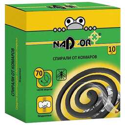 NADZOR Спирали от комаров, чёрные, 10 шт, ISM004B