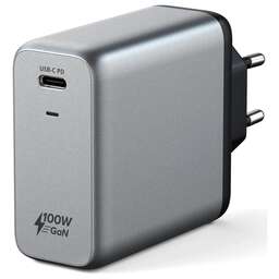 SATECHI Сетевое зарядное устройство Compact Charger, USB-C, 100Вт, 5A, серый [st-uc100wsm-eu]