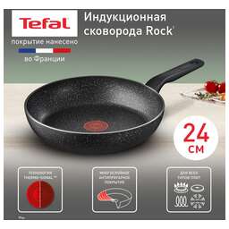 TEFAL Сковорода Rock 04225124, 24см, без крышки, черный 9100049220