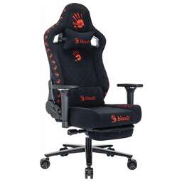 A4TECH Кресло игровое Bloody GC-670, искусственная замша, до 150кг, механизм со смещенной осью, регулируемые 4D подлокотники, черный