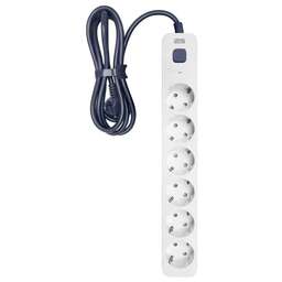 POWERCOM Сетевой фильтр SP-06W 5,0М 5.0м (6 розеток) белый/серый (коробка)