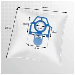 TOPPERR BS 50 Пылесборник синтетический для пылесоса Bosch, Zelmer, Bork (BBZWD4BAG) 3 шт + 1 ф