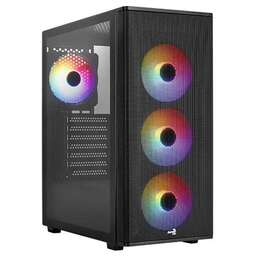 AEROCOOL Корпус ATX Designer-G-BK-v1, Midi-Tower, без БП, черный