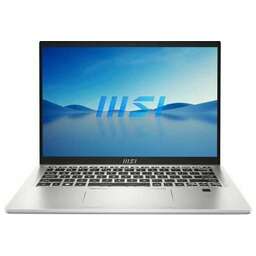 MSI Ноутбук игровой Prestige 14H B12UCX-608US 14", IPS, Intel Core i5 12500H 2.5ГГц, 12-ядерный, 16ГБ LPDDR5, 512ГБ SSD, NVIDIA GeForce RTX 2050 - 4 ГБ, Windows 11 Home, серебристый [9s7-14f122-608]