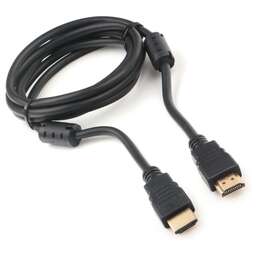 CABLEXPERT (19443) CCF2-HDMI4-6, 19M/19M, v2.0, медь, двойной экран, позол.контакты, 2 фер.кольца, 1.8м, черный, пакет