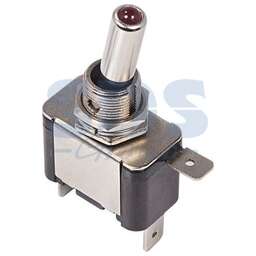 REXANT (36-4360) ТУМБЛЕР 24V 25А (3C) ON-OFF ОДНОПОЛЮСНЫЙ С КРАСНОЙ LED ПОДСВЕТКОЙ