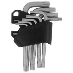 СИБРТЕХ Набор ключей имбусовых Torx-Tempered, TT10-50, CrV, 9 шт. 123707