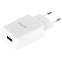 BURO Сетевое зарядное устройство BUWA1, USB-A, 10.5Вт, 2.1A, белый [buwa10s100wh]