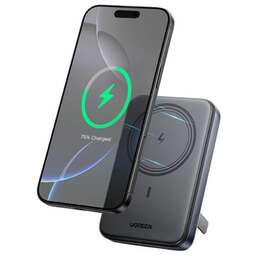 UGREEN Внешний аккумулятор PB562 (55140) 10000mAh Magnetic Wireless Power Bank With Foldable Stand с расскладывающейся подставкой. Цвет: серый космос