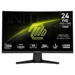 MSI 23.6" Монитор Mag 244C, 1920x1080, VA, 180Гц, 1хHDMI, 1хDP, изогнутый, черный [9s6-3bb31h-040]