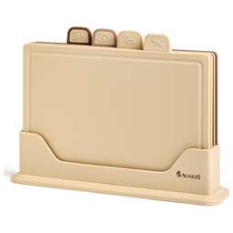 AGNESS НАБОР ИЗ 4 ДОСОК НА ПОДСТАВКЕ, ЦВЕТ: БЕЖЕВЫЙ 671-216