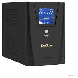 Exegate EP285500RUS ИБП ExeGate SpecialPro Smart LLB-1500.LCD.AVR.C13.RJ.USB <1500VA/950W, LCD, AVR, 6*IEC-C13, RJ45/11, USB, Black>