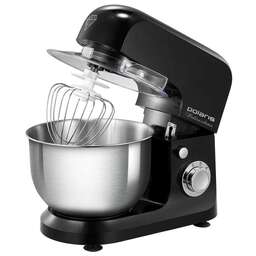 POLARIS Миксер планетарный Brilliant collection PKM 1002, 1000Вт, черный/серебристый