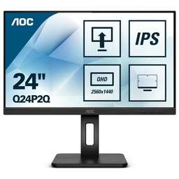 AOC 23.8" Монитор Pro Q24P2Q, 2560x1440, IPS, 75Гц, 1хHDMI, 1хDP, черный