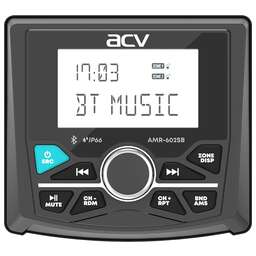 ACV MARINE AMR-602SB морской ресивер квадратный/черный/IP66/4x50W/BT/2USB/FM/3xRCA/2 аудио зоны