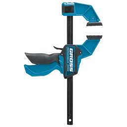 GROSS Струбцина реечная, быстрозажимная, пистолетного типа, пошаговый механизм, пластиковый корпус, 150 мм 20700