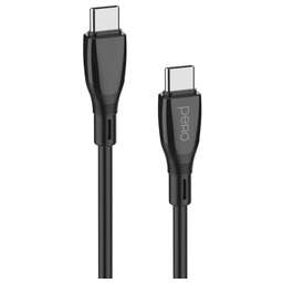 PERO Кабель DC-11, USB Type-C (m) - USB Type-C (m), 1м, 3A, черный