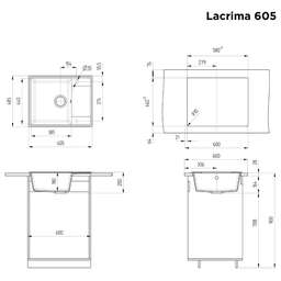 MAUNFELD Кухонная мойка Lacrima 605 MFQS-605B черный