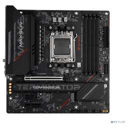 MAXSUN MS-Terminator B850M DARK WIFI (Socket AM5, mATX, 4*DDR5(192Gb), DP/HDMI, 2*SATA3, 3*M.2, 1*PCIEx16/1*PCIEx4, 1* Type-C, 4*USB 2.0, 4*USB 3.2, LAN 1*2.5G, SPDIF, WiFi6E, RTL)