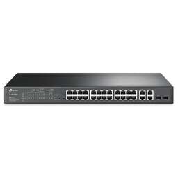 TP-LINK Коммутатор SL2428P (L2) 24x100Мбит/с 4x1Гбит/с 2xКомбо(1000BASE-T/SFP) 24PoE+ 250W управляемый