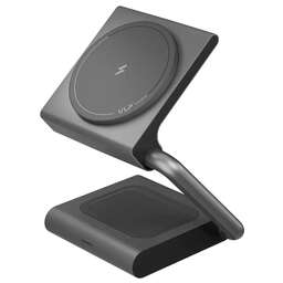VLP Беспроводное зарядное устройство Zen Charger, +1xUSB-C, 15Вт, 3A, серый [1092002]